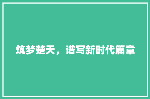 筑梦楚天，谱写新时代篇章